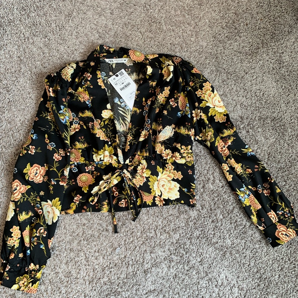 ZARA Floral Top (Matching Set)